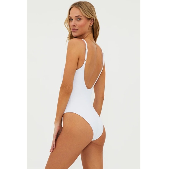 Beach Riot Reese White One-Piece Swimsuit size small - Picture 1 of 6
